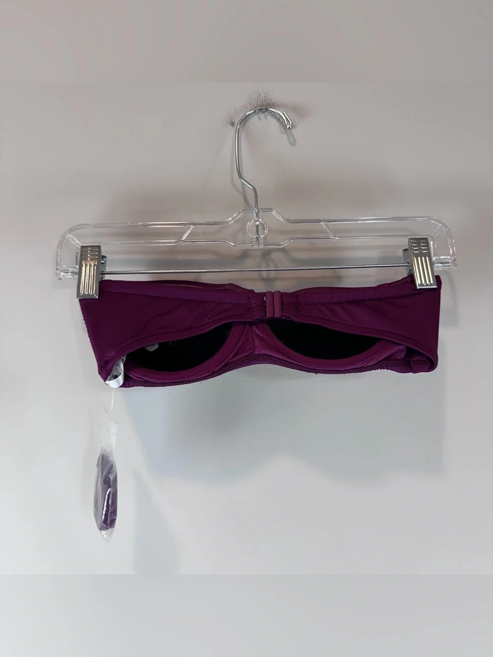 NWOT Seafolly Purple Vacation Beach Bustier Bandeau Swim Bikini Top Size 4